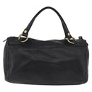 CELINE Hand Bag Leather Black Gold Auth bs35405-2
