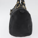CELINE Hand Bag Leather Black Gold Auth bs35405-3