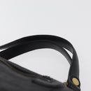 CELINE Hand Bag Leather Black Gold Auth bs35405-8