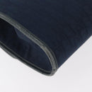 Christian Dior Trotter Canvas Chain Shoulder Bag Navy Gold Auth bs35406-16