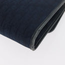 Christian Dior Trotter Canvas Chain Shoulder Bag Navy Gold Auth bs35406-17