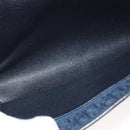 Christian Dior Trotter Canvas Chain Shoulder Bag Navy Gold Auth bs35406-11