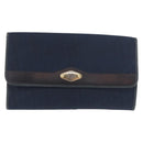 Christian Dior Trotter Canvas Chain Shoulder Bag Navy Gold Auth bs35406-13