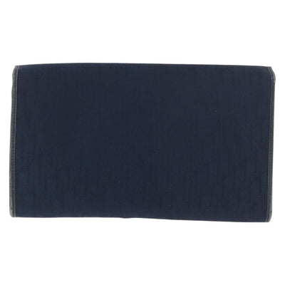 Christian Dior Trotter Canvas Chain Shoulder Bag Navy Gold Auth bs35406 - 0