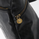 Gianni Versace Shoulder Bag Leather Black Gold Auth bs35407-16