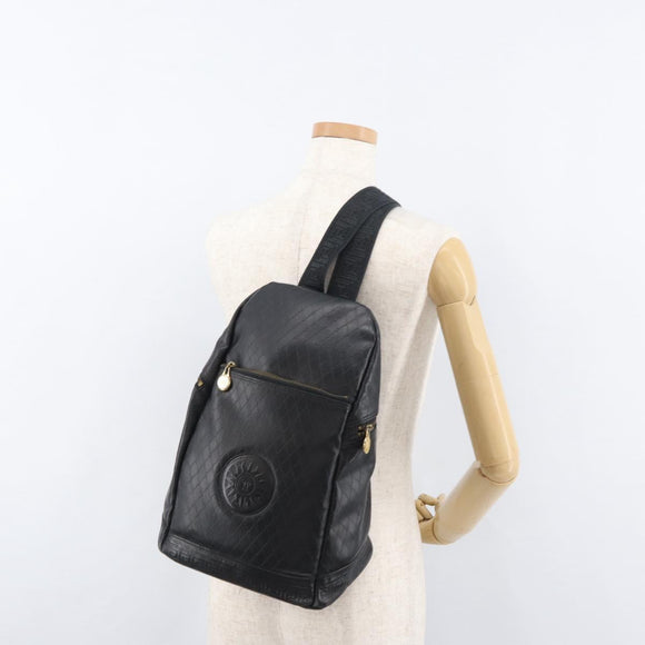 Gianni Versace Shoulder Bag Leather Black Gold Auth bs35407