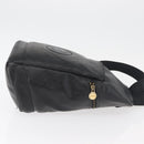 Gianni Versace Shoulder Bag Leather Black Gold Auth bs35407-4