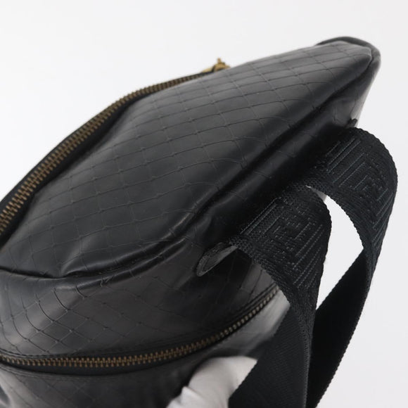 Gianni Versace Shoulder Bag Leather Black Gold Auth bs35407