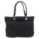 Christian Dior Lady Dior Draagtas Nylon Zwart Zilver Auth bs35408-3