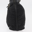 Christian Dior Lady Dior Draagtas Nylon Zwart Zilver Auth bs35408-4