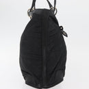 Christian Dior Lady Dior Draagtas Nylon Zwart Zilver Auth bs35408-5