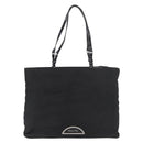 Christian Dior Maris Pearl Tote Bag Nylon Black Silver Auth bs35409-13
