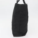 Christian Dior Maris Pearl Tote Bag Nylon Black Silver Auth bs35409-4