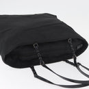 Christian Dior Maris Pearl Tote Bag Nylon Black Silver Auth bs35409-6