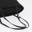 Christian Dior Maris Pearl Tote Bag Nylon Black Silver Auth bs35409-7