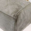 PRADA Ketten-Schultertasche Wildleder Grau Gold Authentisch bs35411-14