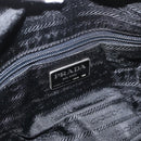 PRADA Ketten-Schultertasche Wildleder Grau Gold Authentisch bs35411-18