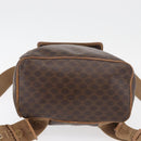 CELINE Macadam Canvas Backpack PVC Leather Brown Gold Auth bs35412-13