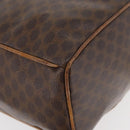 CELINE Macadam Canvas Backpack PVC Leather Brown Gold Auth bs35412-14