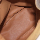CELINE Macadam Canvas Backpack PVC Leather Brown Gold Auth bs35412-23
