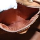 CELINE Macadam Canvas Backpack PVC Leather Brown Gold Auth bs35412-27