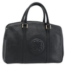 FENDI Hand Bag Leather Black Gold Auth bs35415-1