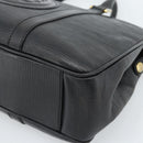 FENDI Hand Bag Leather Black Gold Auth bs35415-8