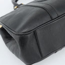 FENDI Hand Bag Leather Black Gold Auth bs35415-15