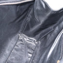 FENDI Hand Bag Leather Black Gold Auth bs35415-20