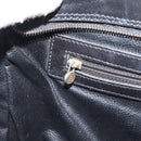 FENDI Hand Bag Leather Black Gold Auth bs35415-21