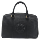 FENDI Hand Bag Leather Black Gold Auth bs35415-13