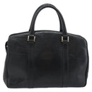 FENDI Hand Bag Leather Black Gold Auth bs35415-2