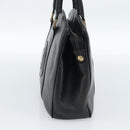FENDI Hand Bag Leather Black Gold Auth bs35415-4