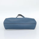 FENDI Tote Bag Leather Blue Silver Auth bs35416-5