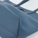 FENDI Tote Bag Leather Blue Silver Auth bs35416-15