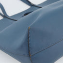 FENDI Tote Bag Leather Blue Silver Auth bs35416-16