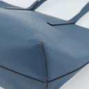 FENDI Tote Bag Leather Blue Silver Auth bs35416-17