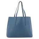 FENDI Tote Bag Leather Blue Silver Auth bs35416-2