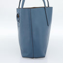 FENDI Tote Bag Leather Blue Silver Auth bs35416-4