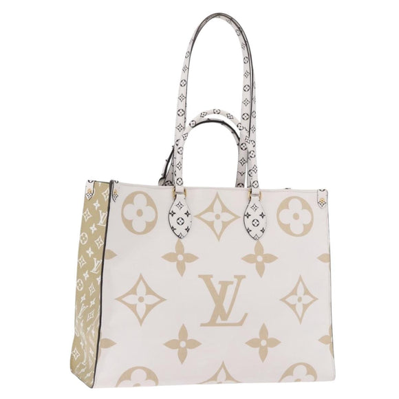 LOUIS VUITTON Monogram Giant On The Go GM Bag Khaki M44571 LV Auth bs35418SAM