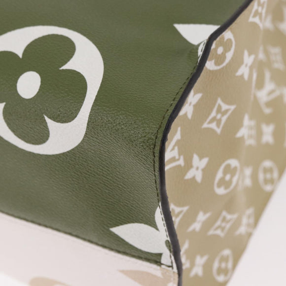 LOUIS VUITTON Monogram Giant On The Go GM Bag Khaki M44571 LV Auth bs35418SAM