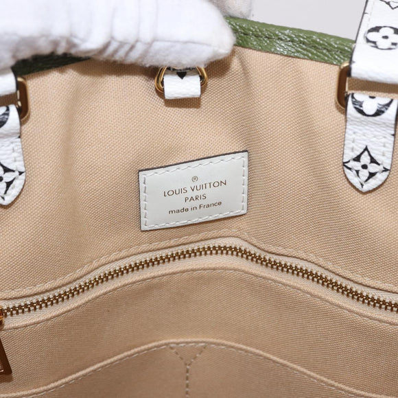 LOUIS VUITTON Monogram Giant On The Go GM Bag Khaki M44571 LV Auth bs35418SAM