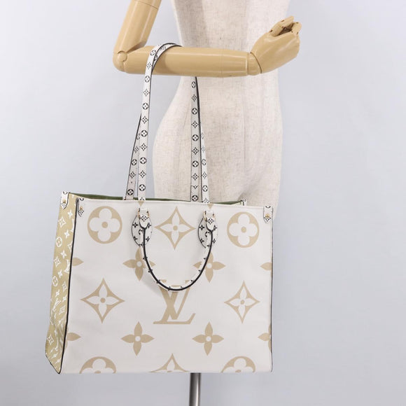 LOUIS VUITTON Monogram Giant On The Go GM Bag Khaki M44571 LV Auth bs35418SAM
