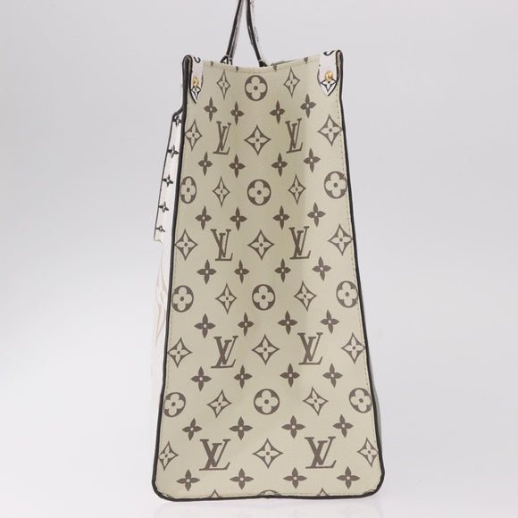 LOUIS VUITTON Monogram Giant On The Go GM Bag Khaki M44571 LV Auth bs35418SAM