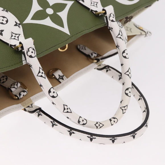 LOUIS VUITTON Monogram Giant On The Go GM Bag Khaki M44571 LV Auth bs35418SAM