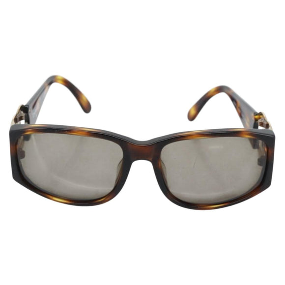 CHANEL Tortoise Pattern Sunglasses Plastic Brown Gold CC Auth bs35421