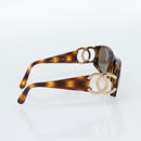 CHANEL Tortoise Pattern Sunglasses Plastic Brown Gold CC Auth bs35421-4