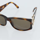 CHANEL Tortoise Pattern Sunglasses Plastic Brown Gold CC Auth bs35421-9