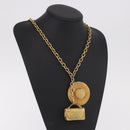 CHANEL Necklace Metal Gold Tone CC Auth bs35422A-12