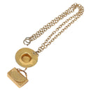 CHANEL Necklace Metal Gold Tone CC Auth bs35422A-7